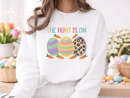 The Hunt is On, Faux Easter Egg Sublimation PNG