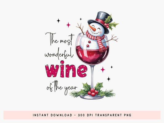 The Most Wonderful Wine of the Year, Christmas Snowman PNG