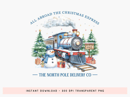 The North Pole Delivery Co, Christmas Snowman PNG