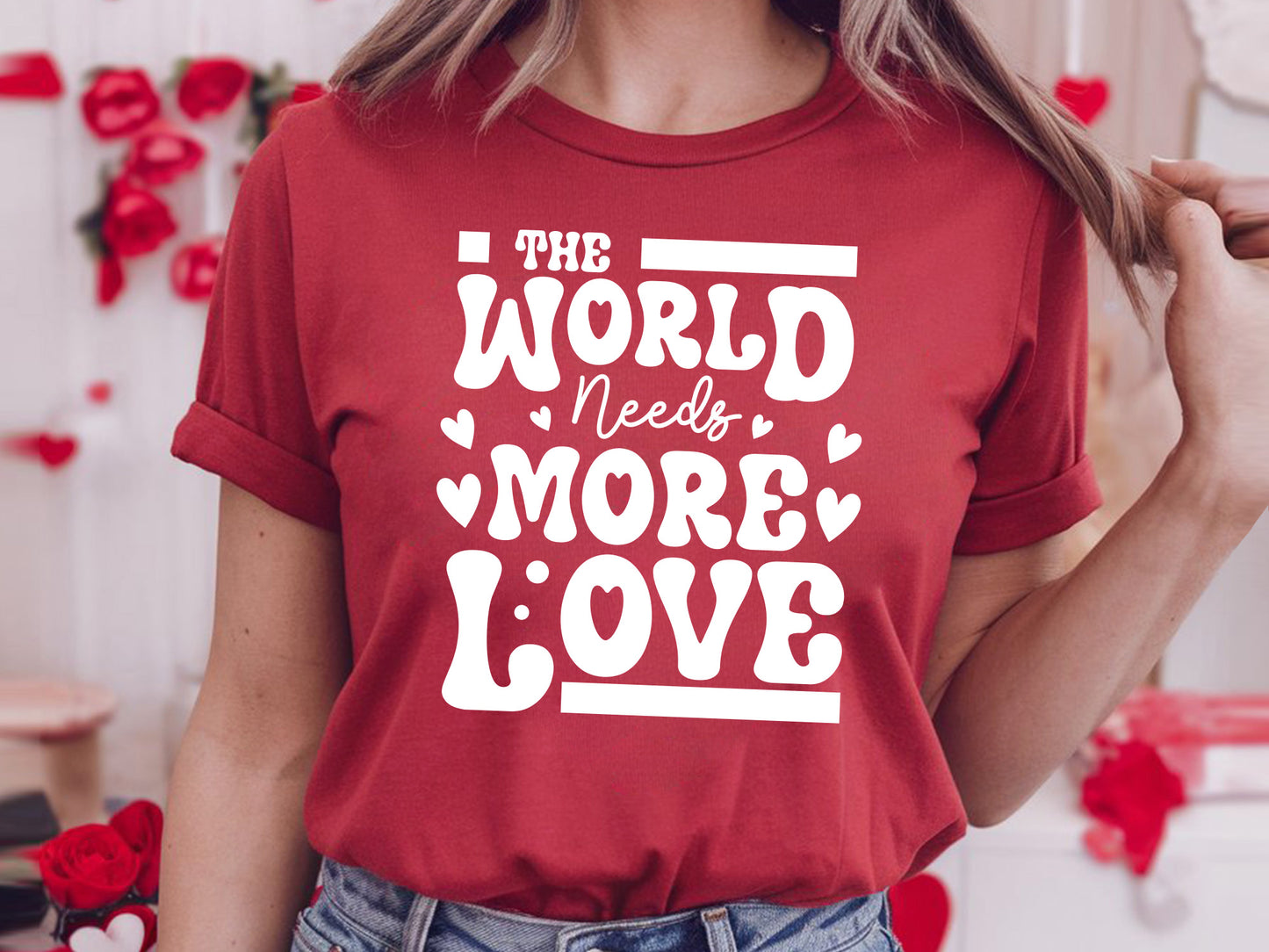 The World Needs More Love - Valentine Retro SVG