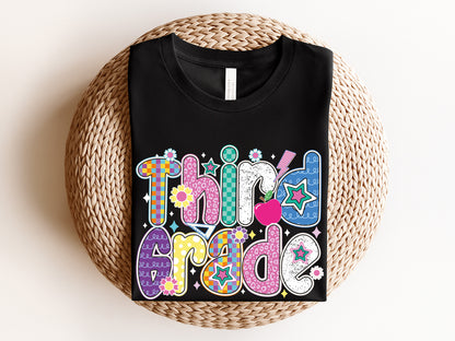 Third Grade, Back to School Preppy Sublimation