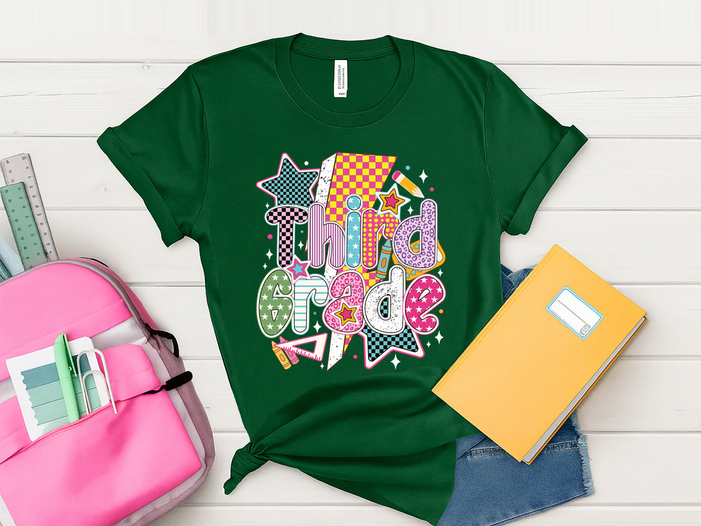 Third Grade, Preppy Back to School Sublimation
