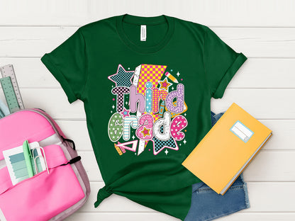Third Grade, Preppy Back to School Sublimation