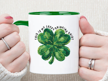 This is My Lucky Drinking Shirt, Faux Yarn St Patricks PNG