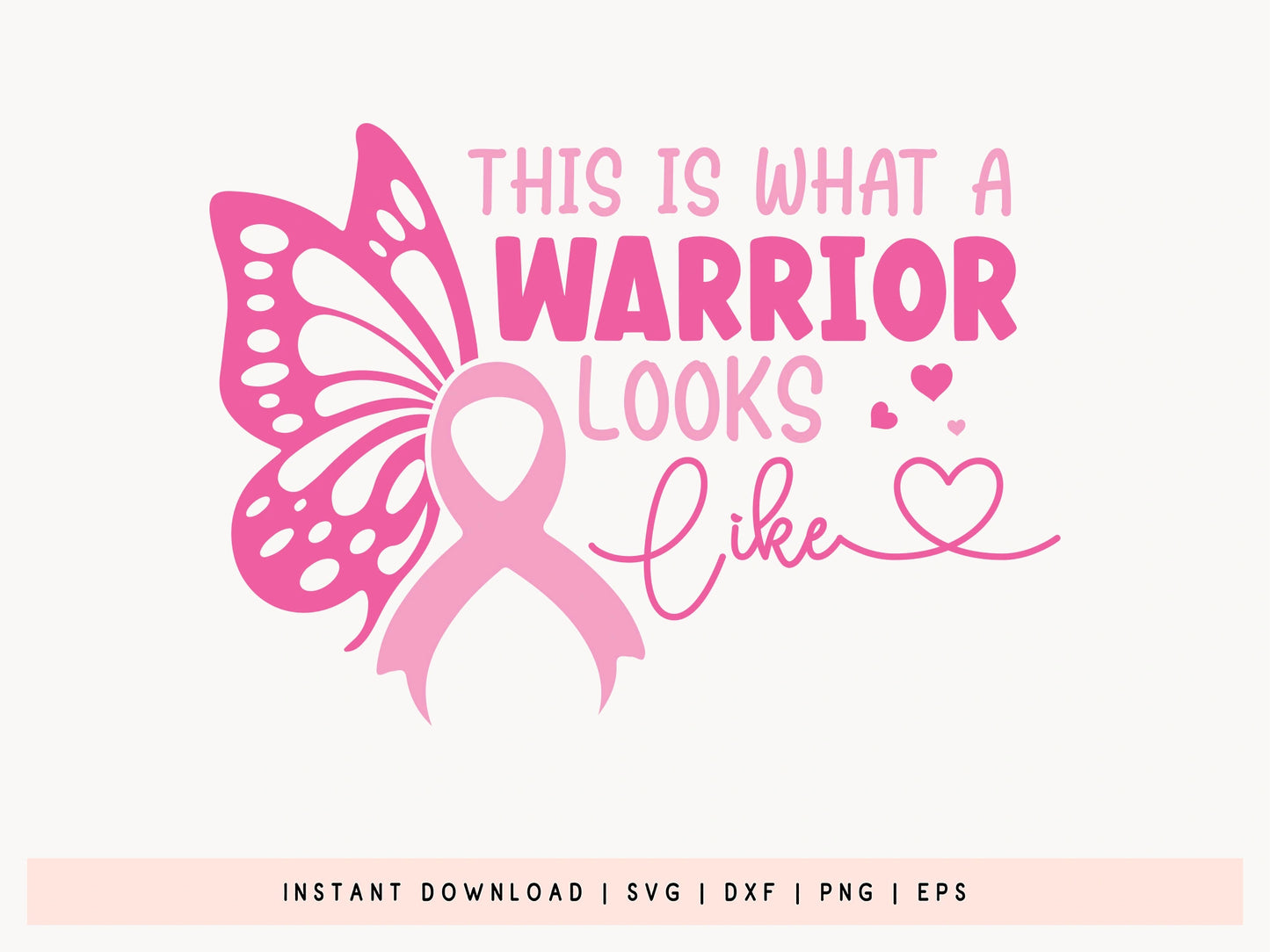 This is What A Warrior Looks Like - Breast Cancer Svg