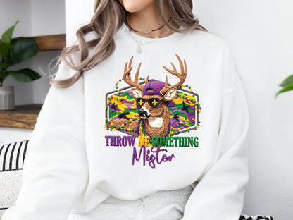 Throw Me Something Mister, Faux Yarn Mardi Gras PNG