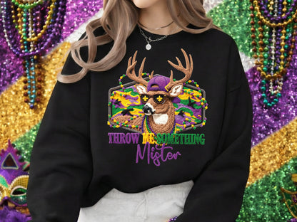 Throw Me Something Mister, Faux Yarn Mardi Gras PNG