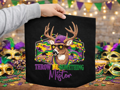 Throw Me Something Mister, Faux Yarn Mardi Gras PNG