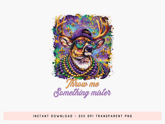 Throw Me Something Mister, Preppy Mardi Gras PNG