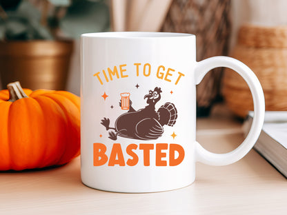 Time to Get Basted - Cute Thanksgiving Turkey SVG