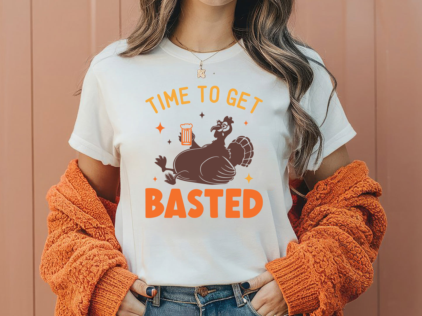 Time to Get Basted - Cute Thanksgiving Turkey SVG