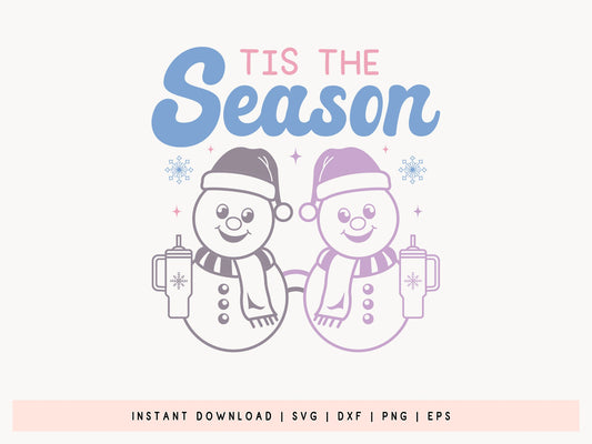 Tis the Season - Funny Snowman SVG Design