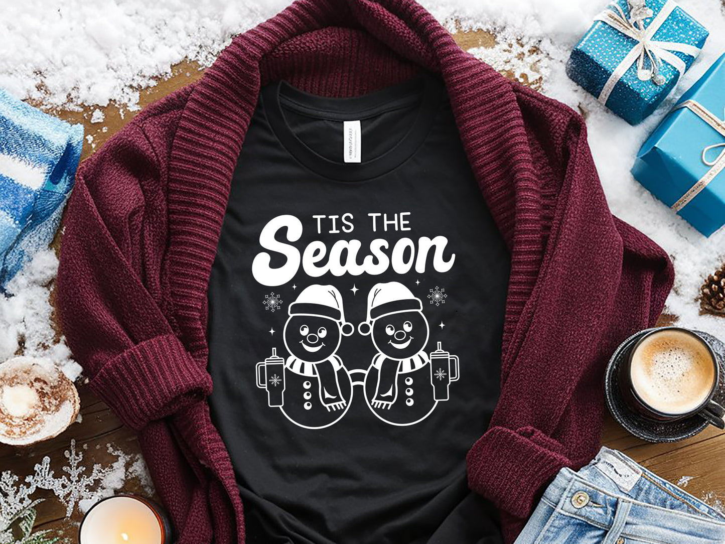 Tis the Season - Funny Snowman SVG Design