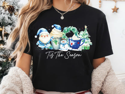 Tis the Season, Christmas Snowman Sublimation PNG