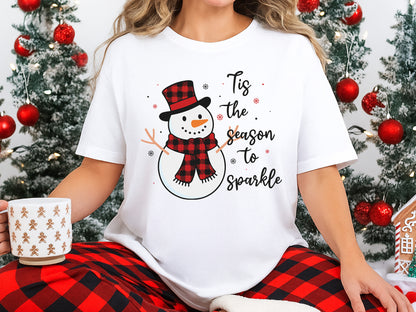 Tis the Season to Sparkle, Snowman Christmas PNG
