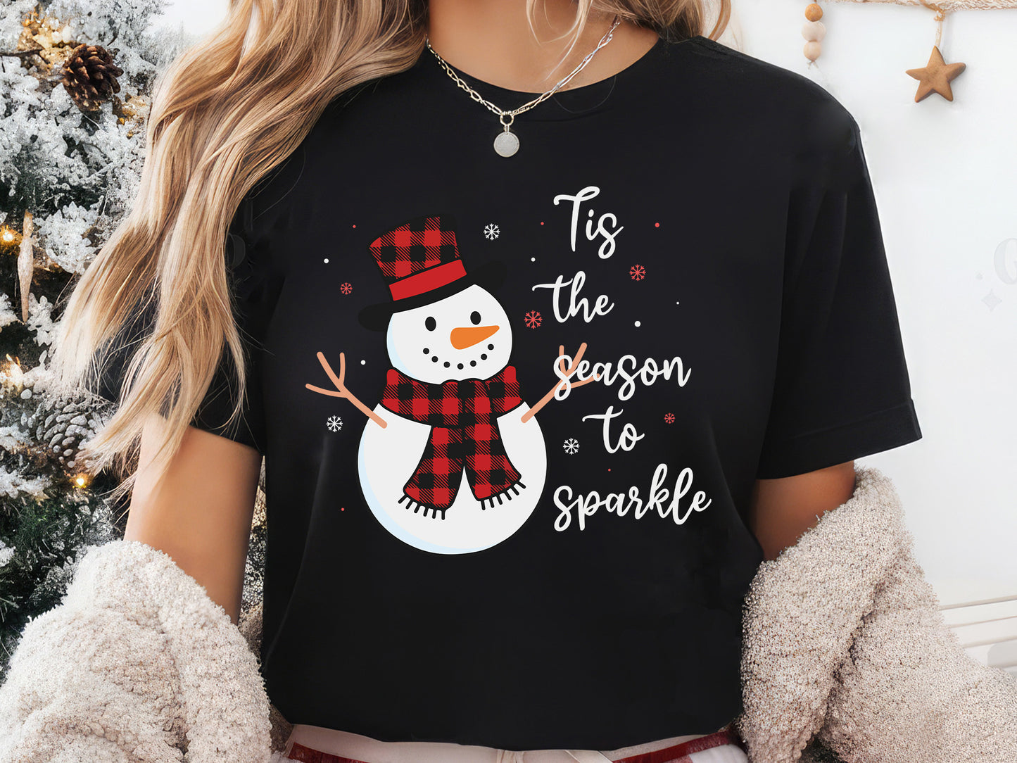 Tis the Season to Sparkle, Snowman Christmas PNG