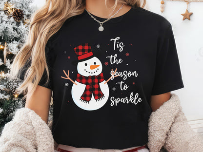 Tis the Season to Sparkle, Snowman Christmas PNG