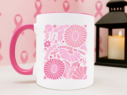Together We Fight - Boho Floral Breast Cancer SVG