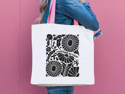 Together We Fight - Boho Floral Breast Cancer SVG