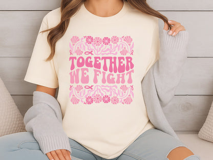 Together We Fight - Breast Cancer Boho Floral SVG