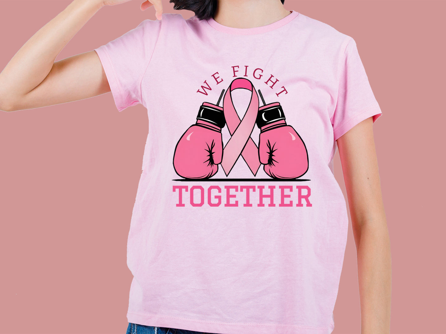 Together We Fight - Breast Cancer Sublimation PNG