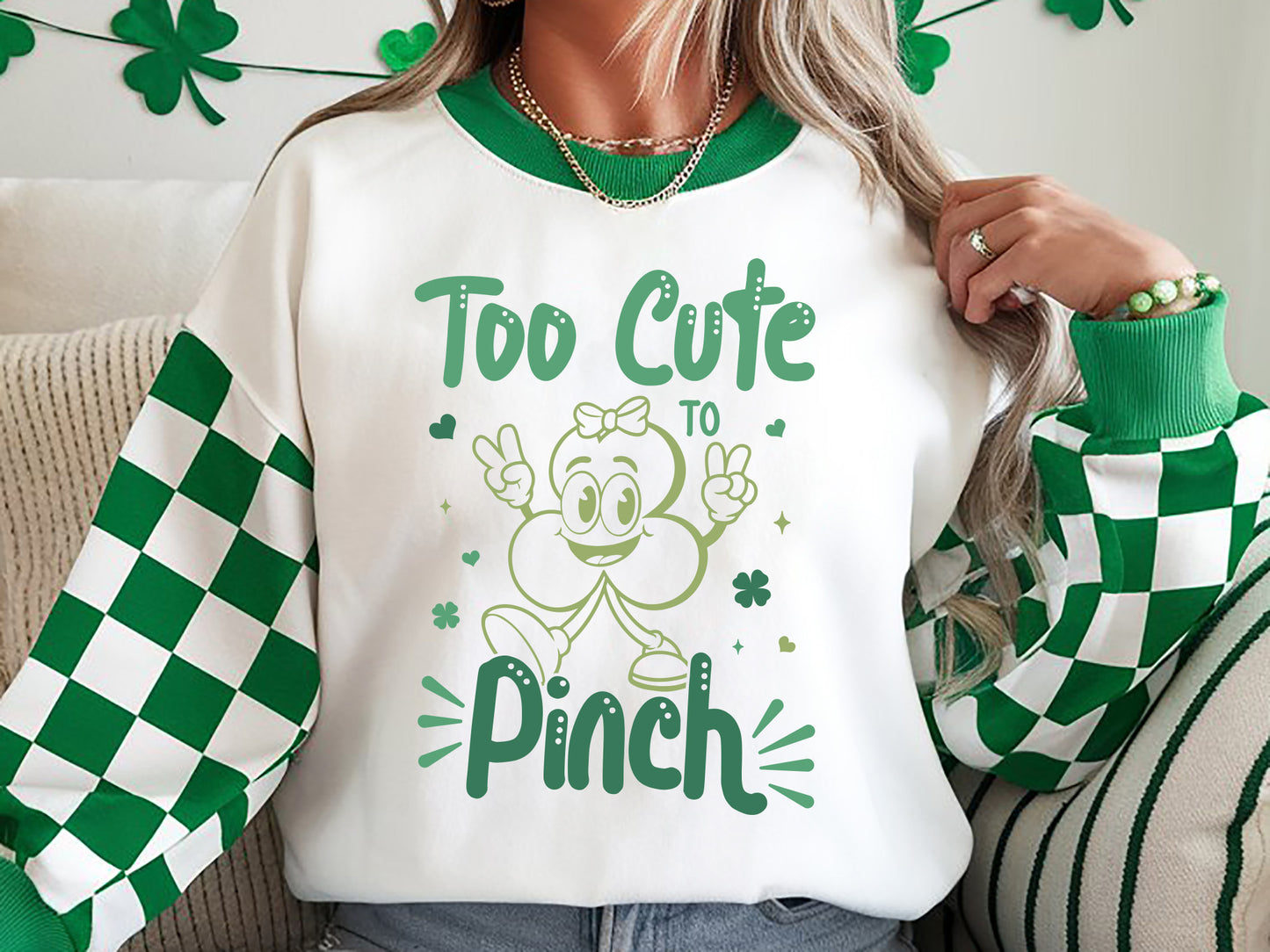 Too Cute To Pinch, St Patrick's Day SVG Vector