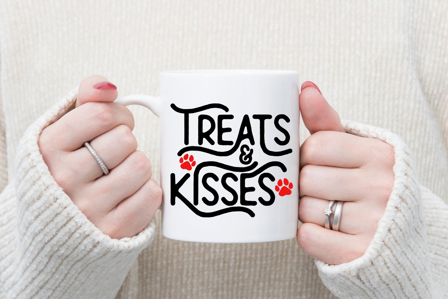 Treats & Kisses - Handmade Valentine Dog Craft SVG