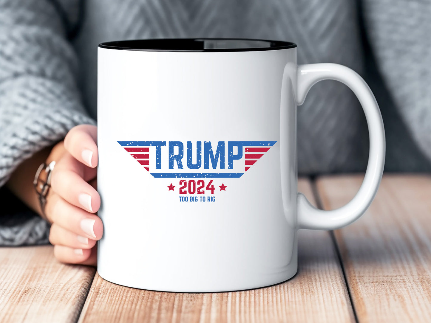 Trump 2024 Too Big to Rig Sublimation Design