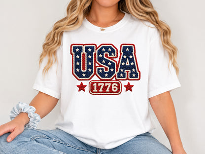 USA 1776 Faux Yarn PNG Sublimation Print