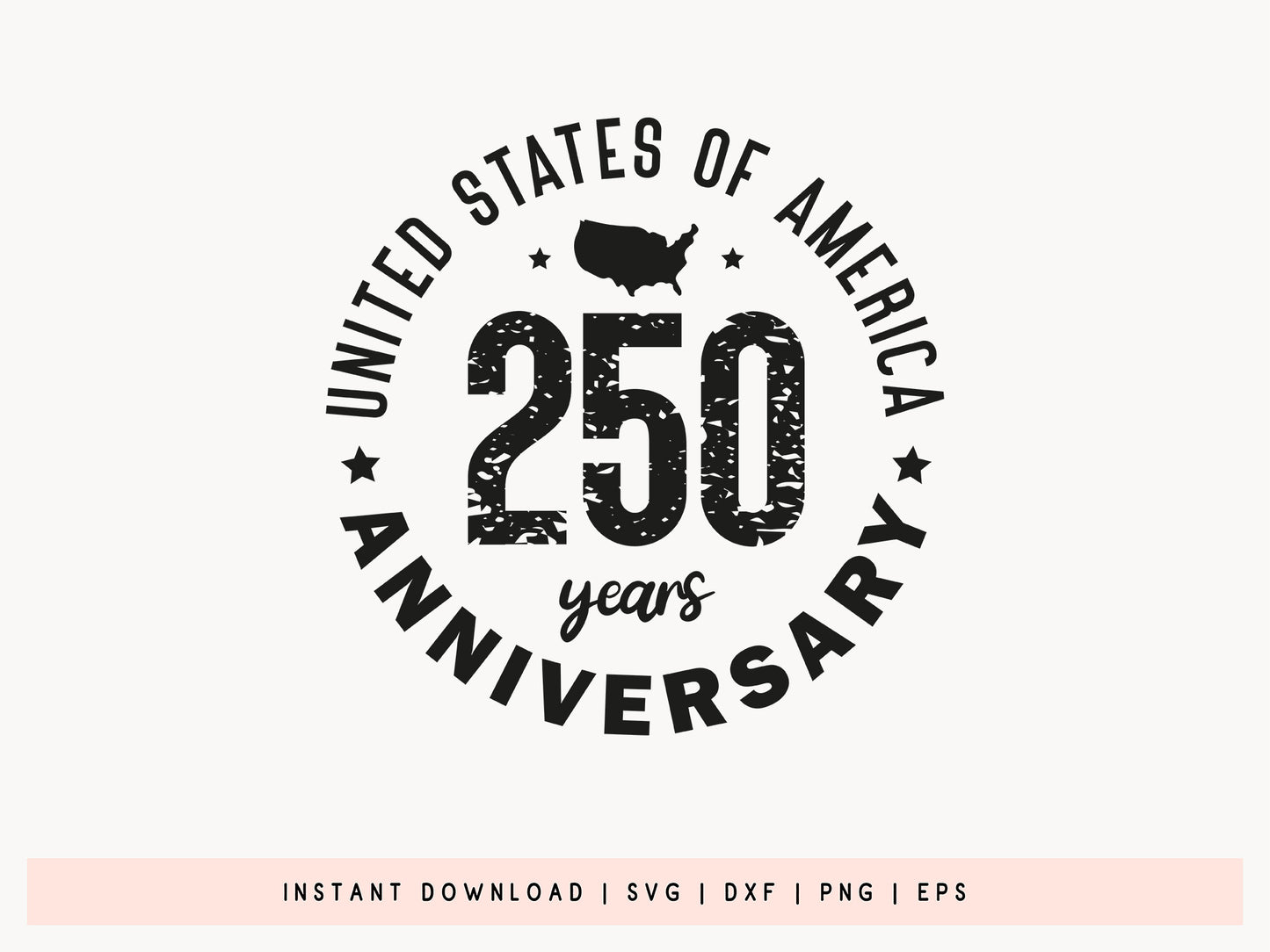 USA 250 Years Anniversary SVG Vector