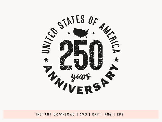 USA 250 Years Anniversary SVG Vector