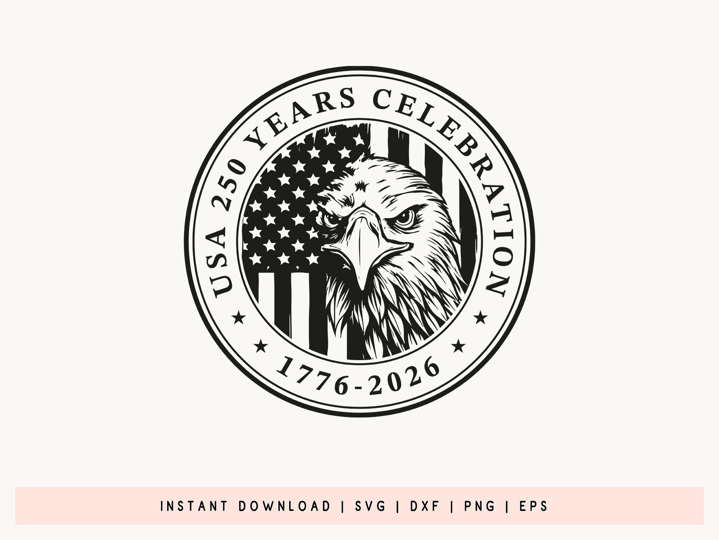 USA 250 Years Celebration SVG Design