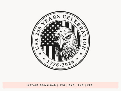 USA 250 Years Celebration SVG Design