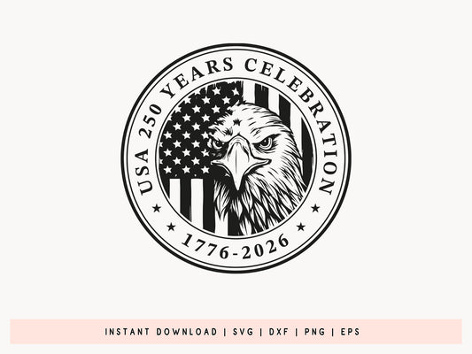 USA 250 Years Celebration SVG Design
