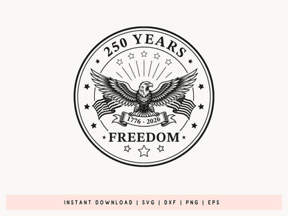 USA 250 Years of Freedom Eagle SVG