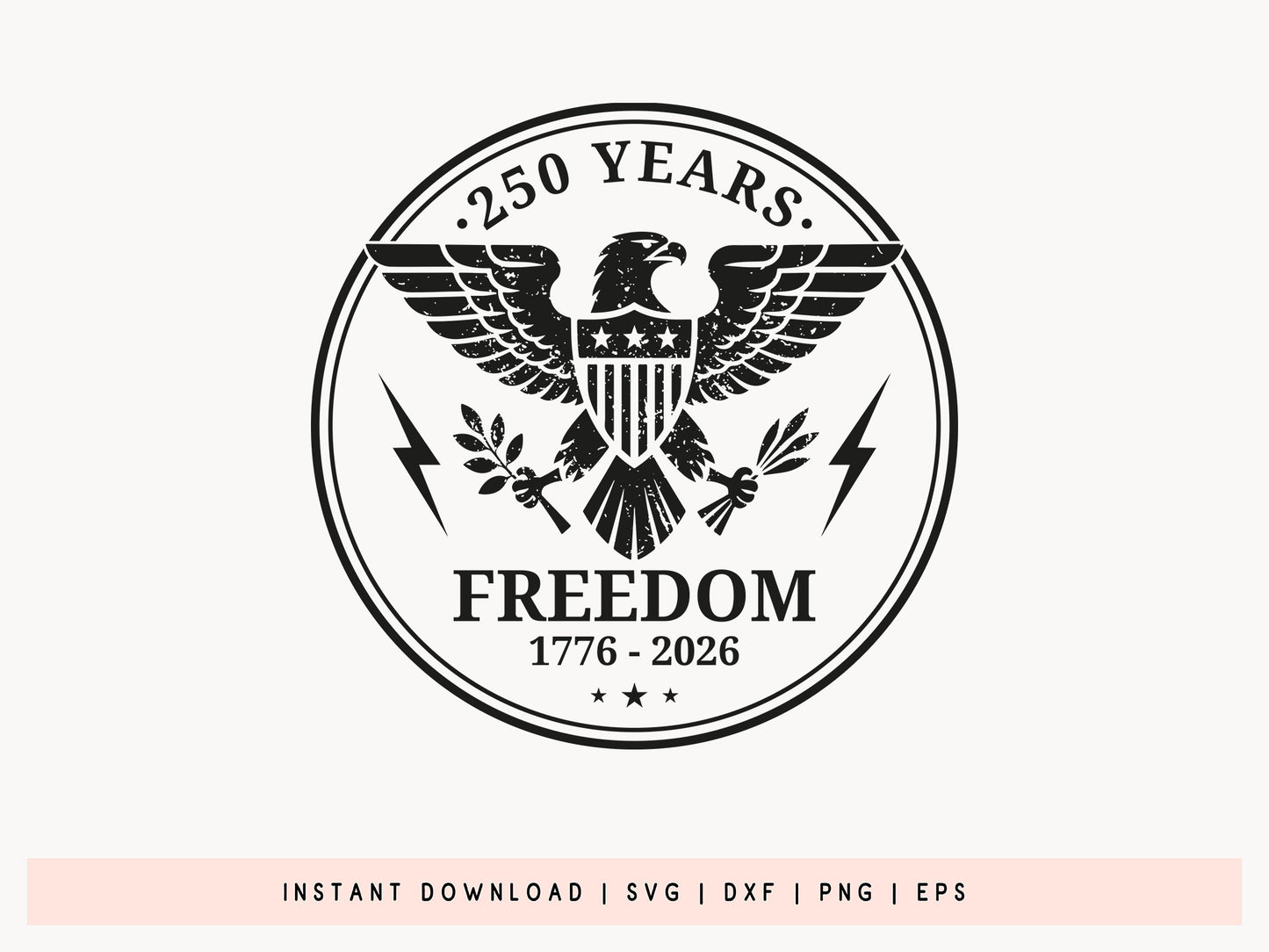 USA 250 Years of Freedom SVG Vector