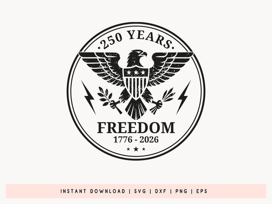 USA 250 Years of Freedom SVG Vector