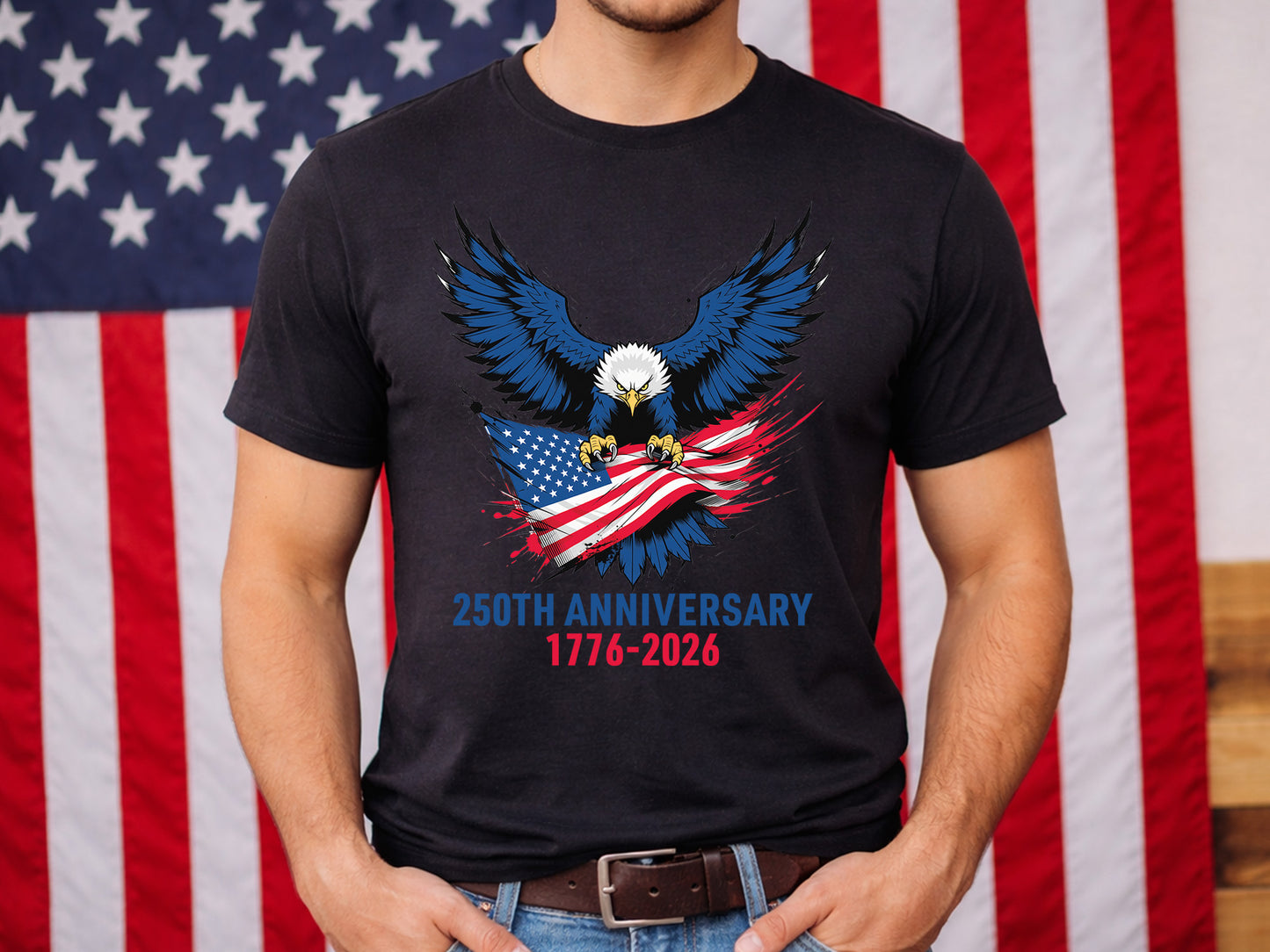 USA 250th Anniversary Eagle Sublimation PNG