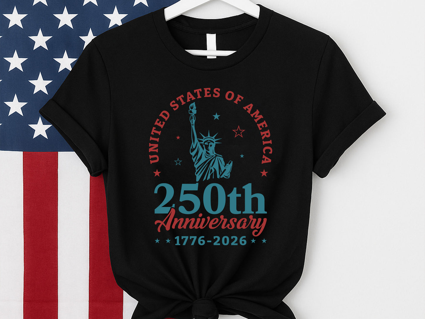 USA 250th Anniversary Statue SVG Design