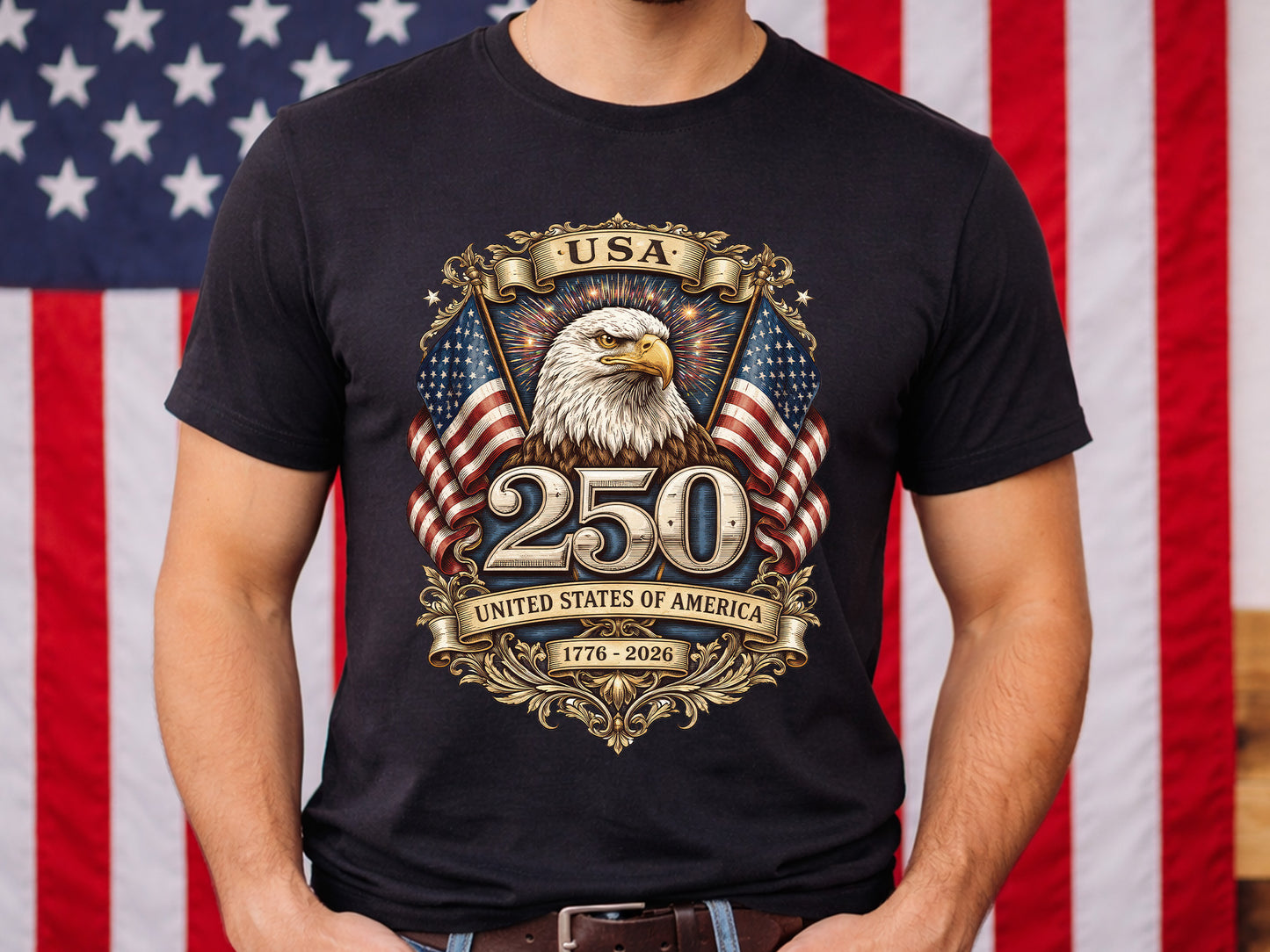 USA 250th Anniversary Sublimation Design PNG