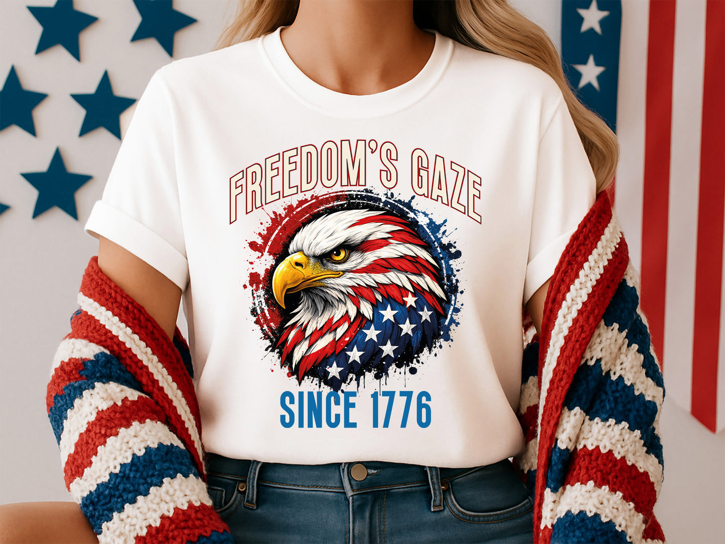 USA Eagle 250th Anniversary Sublimation PNG