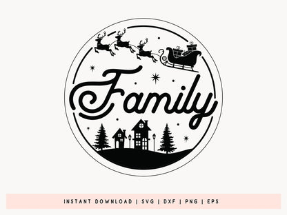 Unique Christmas Ornament Svg - Family