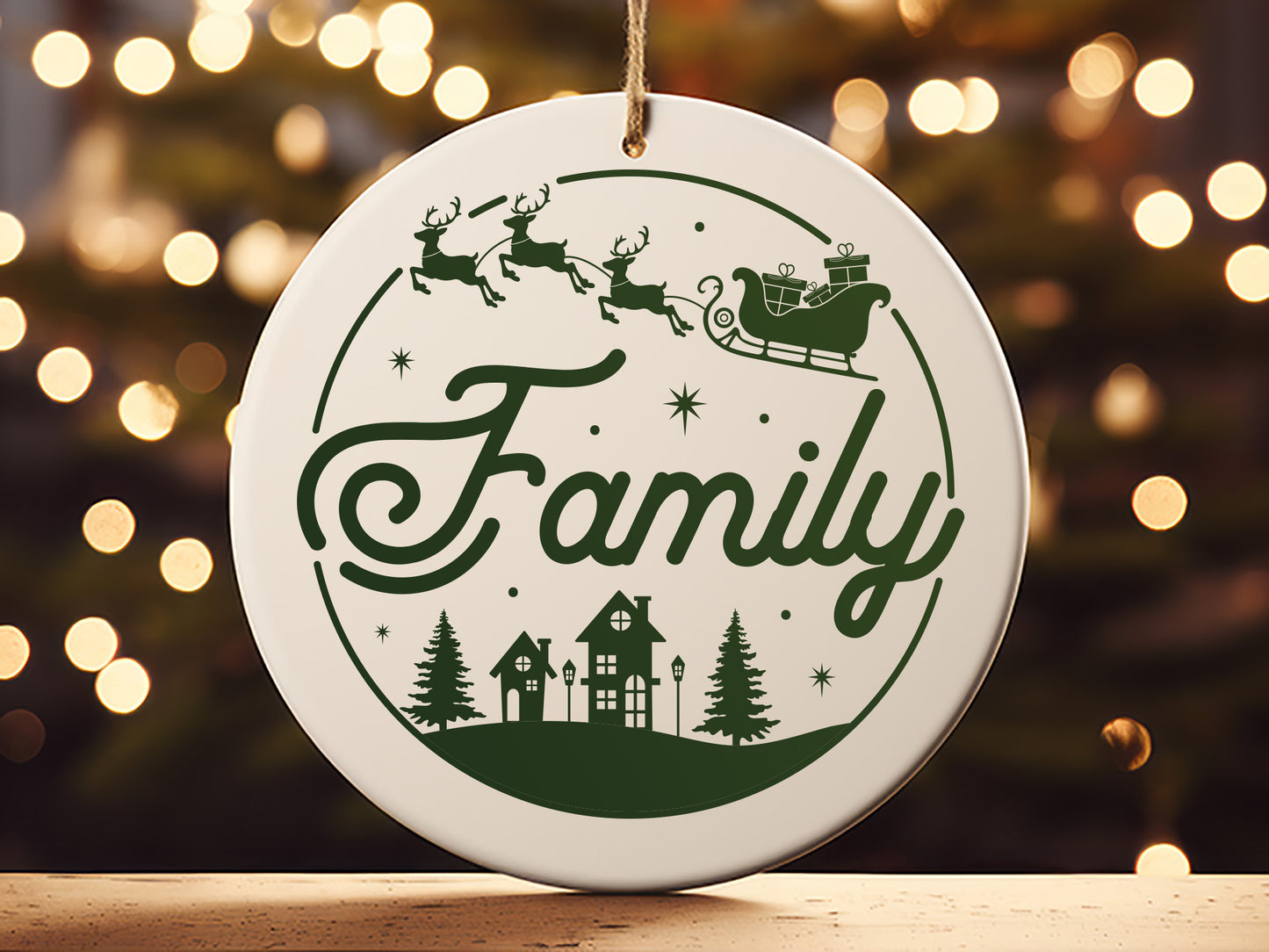 Unique Christmas Ornament Svg - Family