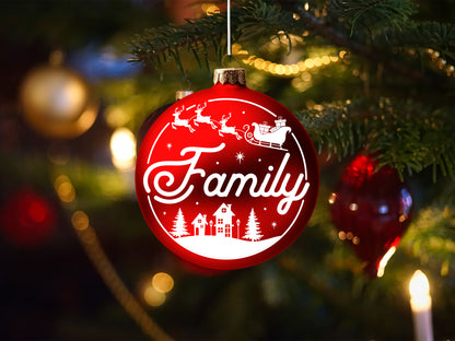 Unique Christmas Ornament Svg - Family