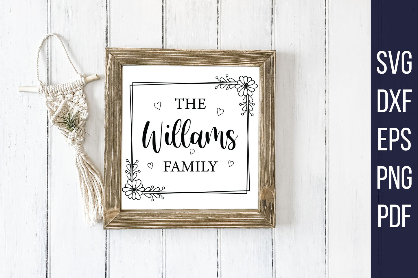 Unique Family Monogram SVG Sign File