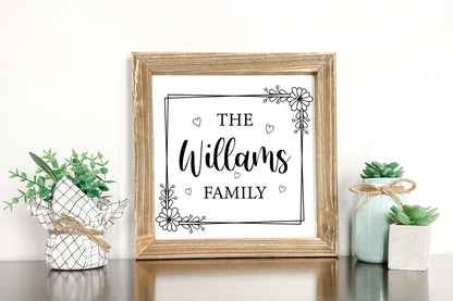 Unique Family Monogram SVG Sign File