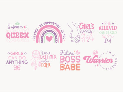 Unique Girl Power SVG Cut Files Bundle