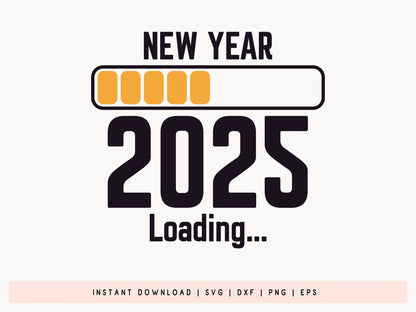 Unique New Year 2025 Loading Svg