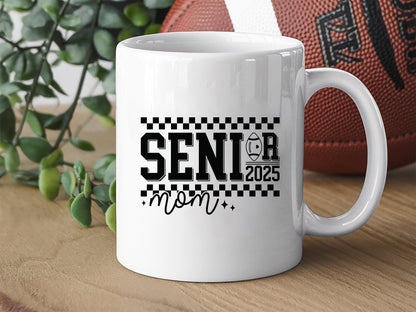 Unique Retro Football Mom SVG - Senior Mom 2025