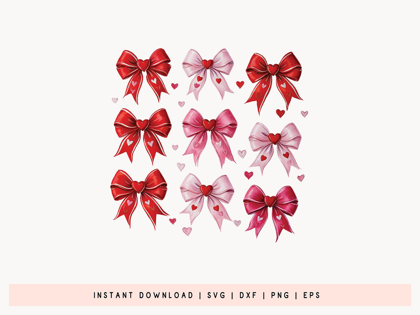 Valentine Coquette Bow PNG Sublimation Clipart